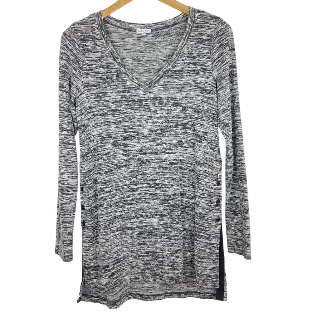 Black & White V Neck Sweater Splendid Small Soft